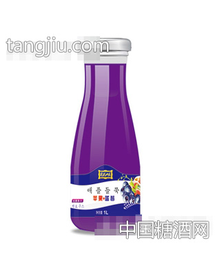 龙兴1L瓶装苹果+蓝莓