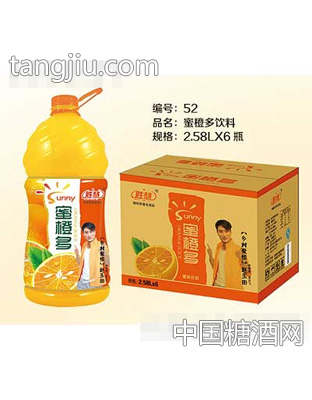 果多多蜜橙多饮料2.58L×6瓶