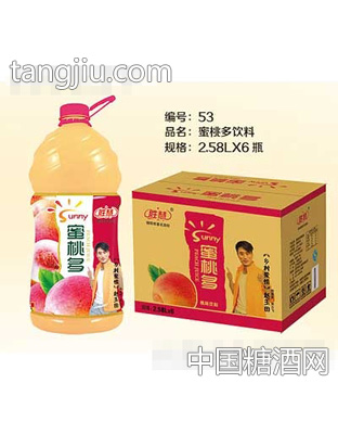果多多蜜桃多饮料2.58L×6瓶