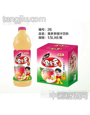 果多多桃汁饮料1.5L×6瓶