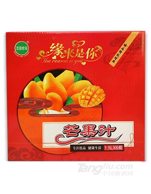 思圆牧场芒果汁1.5Lx6瓶装