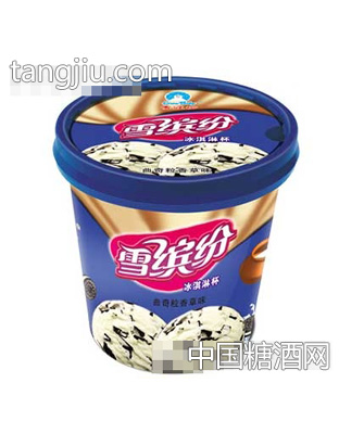 雪缤纷冰淇淋杯曲奇粒香草味
