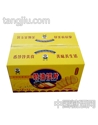 奶油馍片4500克纸箱包装黄色装