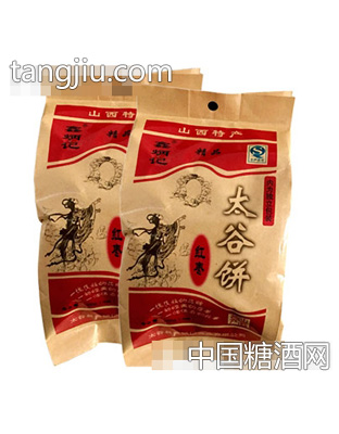 鑫炳记纸袋红枣太谷饼300g