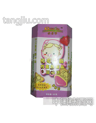 金喜华草莓味灌心饼