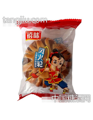 禧味玫瑰豆沙面包