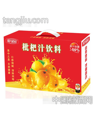 鲜果园枇杷汁饮料310mlx12罐