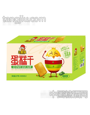 三善缘蛋糕干绿豆味箱装2kg