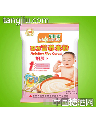 纽加素1段胡萝卜营养米粉300克