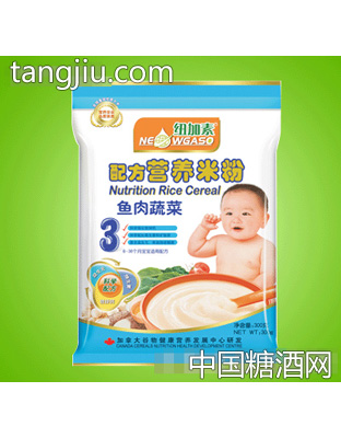 纽加素2段鱼肉蔬菜营养米粉300克