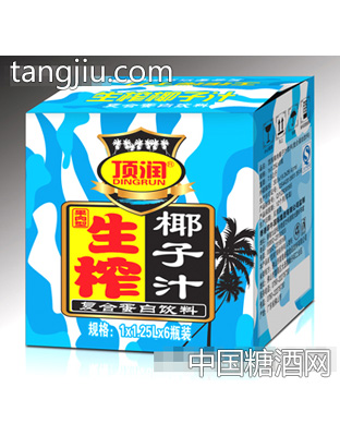 1.25Lx6瓶顶润生榨椰子汁