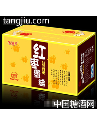 西湖月红枣蛋糕箱装