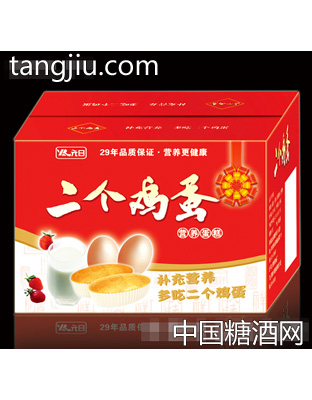 二个鸡蛋营养蛋糕箱装