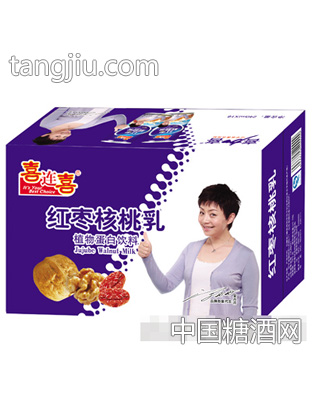 喜连喜红枣核桃乳箱装