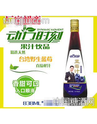 838ml动力时刻蓝莓汁