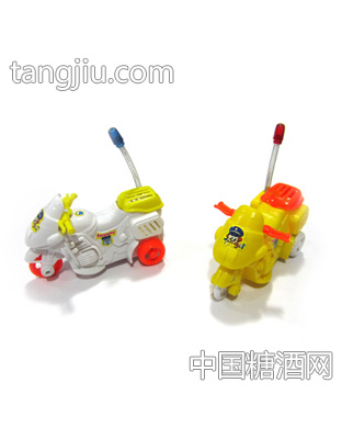 大奶瓶回力带摩托玩具糖果