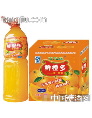 百思缘鲜橙多1.5L