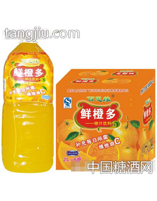百思缘鲜橙多2L