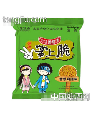 豫味福迷你掌上崔金丝香脆面香葱鸡翅味散称