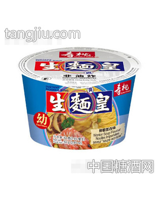 寿桃生面皇碗面(幼)单碗装鲜虾云吞味