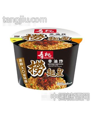 寿桃非油炸捞面皇(碗装)黑椒XO滋味酱