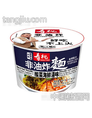 寿桃非油炸面(碗装)酸菜海鲜汤味