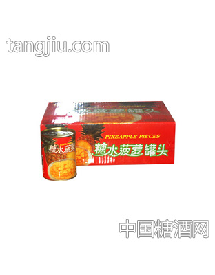 箱装糖水菠萝罐头