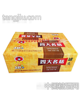 四大名菇罐头整箱