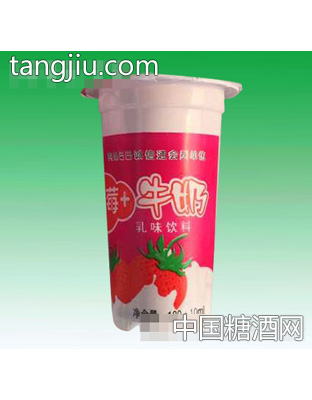 屈家草莓+牛奶乳味饮料