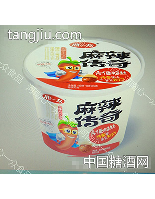 心一众麻辣传奇方便粉丝牛肉味桶装