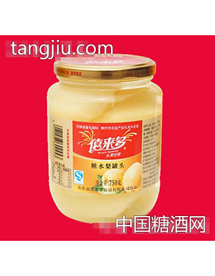 喜来多糖水梨罐头750g