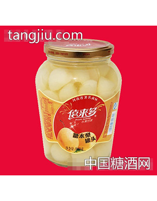 喜来多糖水梨罐头860g