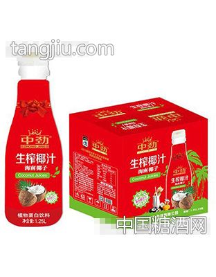中劲生榨椰汁植物蛋白饮料1.25Lx6瓶