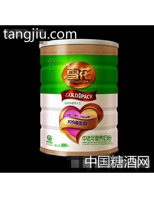 雪花中老年营养奶粉罐装