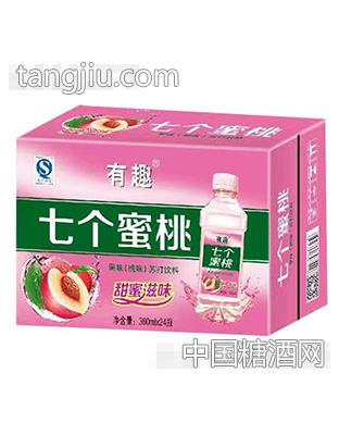 有趣七个蜜桃苏打360x24瓶