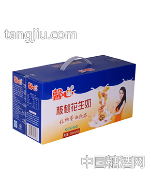 250mlx24盒馨心核桃花生奶蓝色