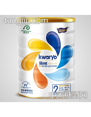 冠尔优金装较大配方羊奶粉2段800克