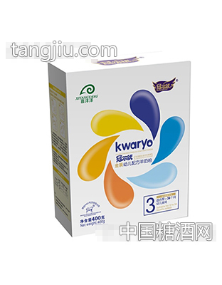 冠尔优配方羊奶粉3段400克较大