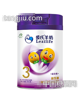 爱氏超金质益生菌幼儿配方羊奶粉300克
