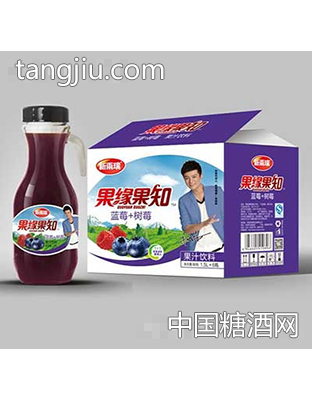 新雨瑞果缘果知蓝莓+树莓果汁饮料