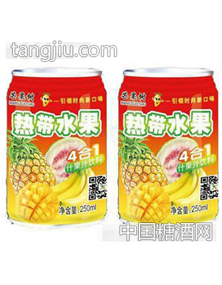 芒果树热带水果4合1果汁饮料250ml