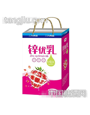 三九穆朗锌优乳草莓味乳味饮品手提袋