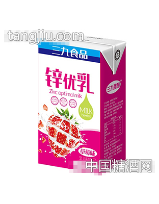 三九穆朗锌优乳草莓味250ml
