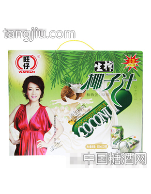 旺仔生榨椰子汁植物蛋白饮料300mlx12罐