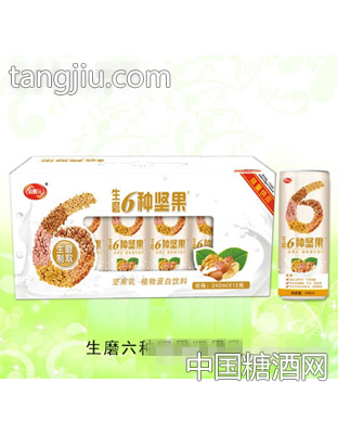 生磨6种坚果坚果乳240mlx12瓶装