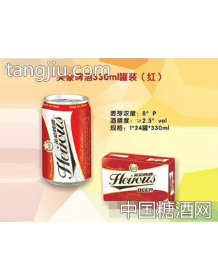 英豪啤酒330ml罐装（红）