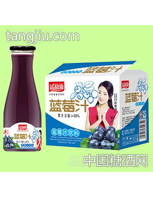 1Lx6瓶益和源大口蓝莓汁
