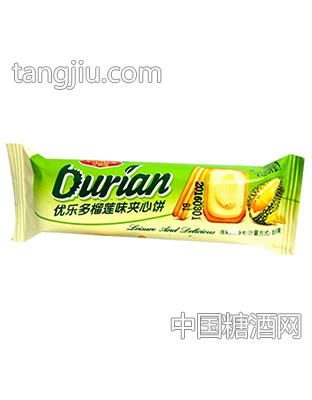 亿利达优乐多榴莲味夹心饼干