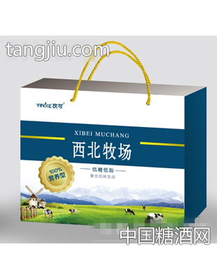 饮可西北牧场复合风味饮品手提袋