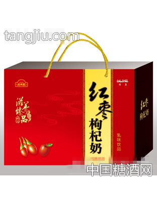 阿迪娜红枣枸杞奶手提袋